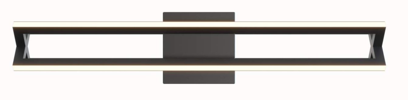 AFX · Cass 24" Black Steel LED Linear Vanity Light