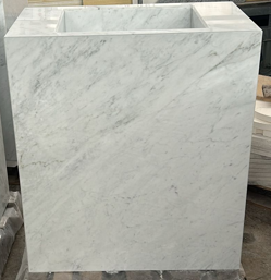 Carrara Marble Pedestal Sink