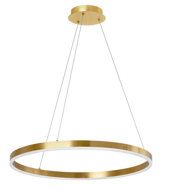 Circulo 24" Aged Brass LED Ring Chandelier