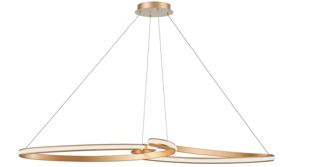 Nola 60" Aged Brass LED Horizontal Pendant