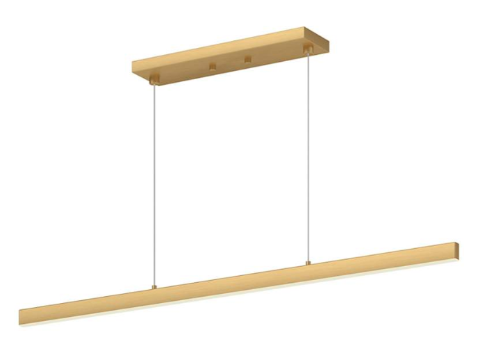 Vega 45" Brushed Gold LED Linear Pendant